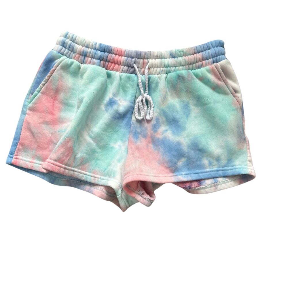Love Streak Pastel Tie-Dye Sweatpant comfy Shorts Large